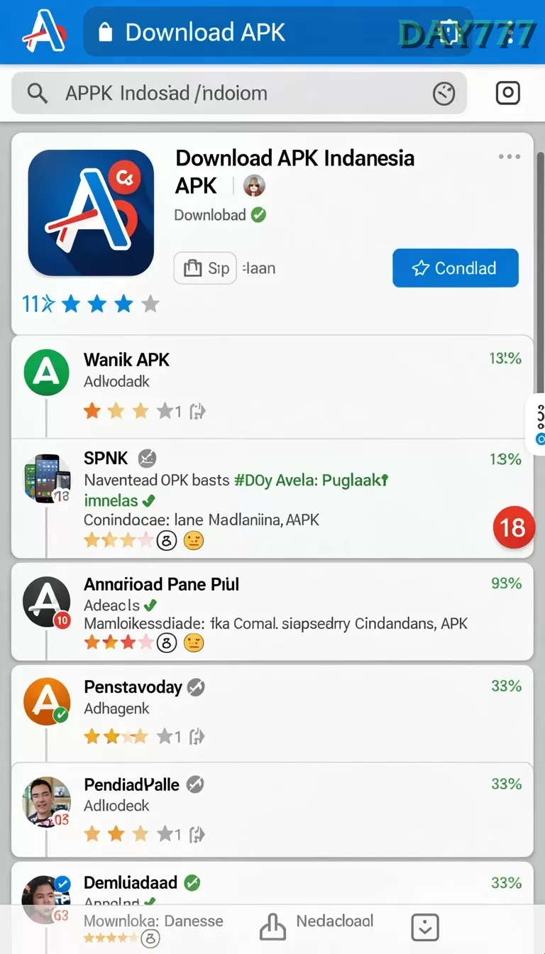 Cuplikan layar CAK4D — menu navigasi